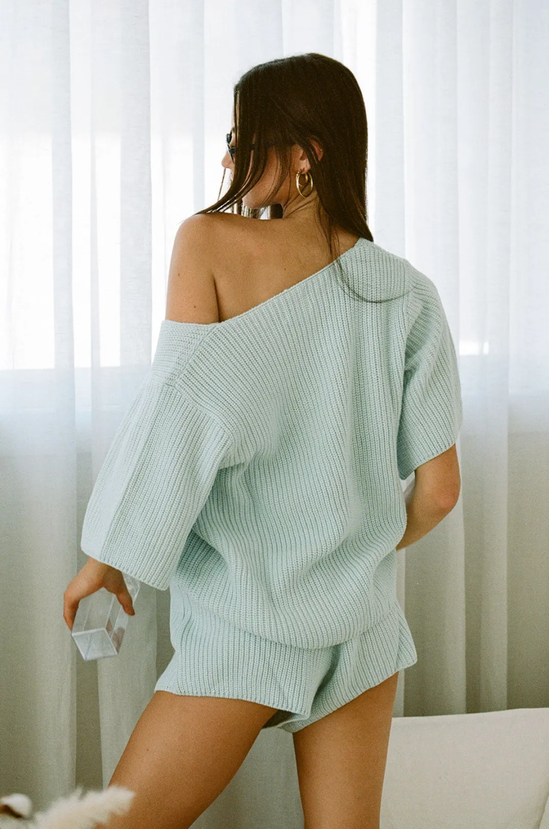 Sets|SABO Sevina Knit Top-Blue