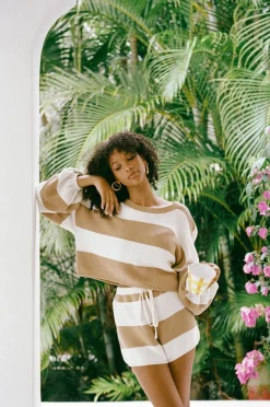 Sets|SABO Teana Knit Shorts-Tan