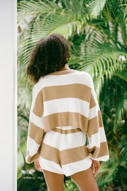 Sets|SABO Teana Knit Shorts-Tan