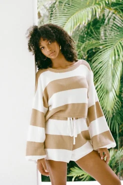 Sets|SABO Teana Knit Shorts-Tan