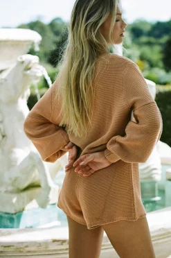 Sets|SABO Toffee Knit Shorts