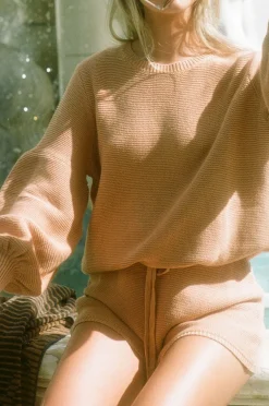 Sets|SABO Toffee Knit Shorts