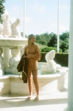 Sets|SABO Toffee Knit Shorts