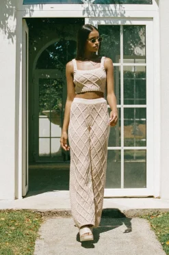 Sets|SABO Venti Knit Pants-Tan