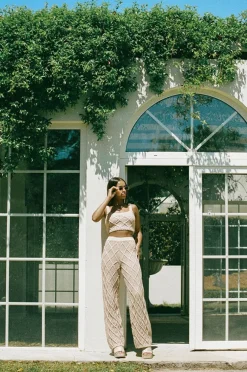 Sets|SABO Venti Knit Pants-Tan