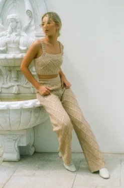 Sets|SABO Venti Knit Top-Tan