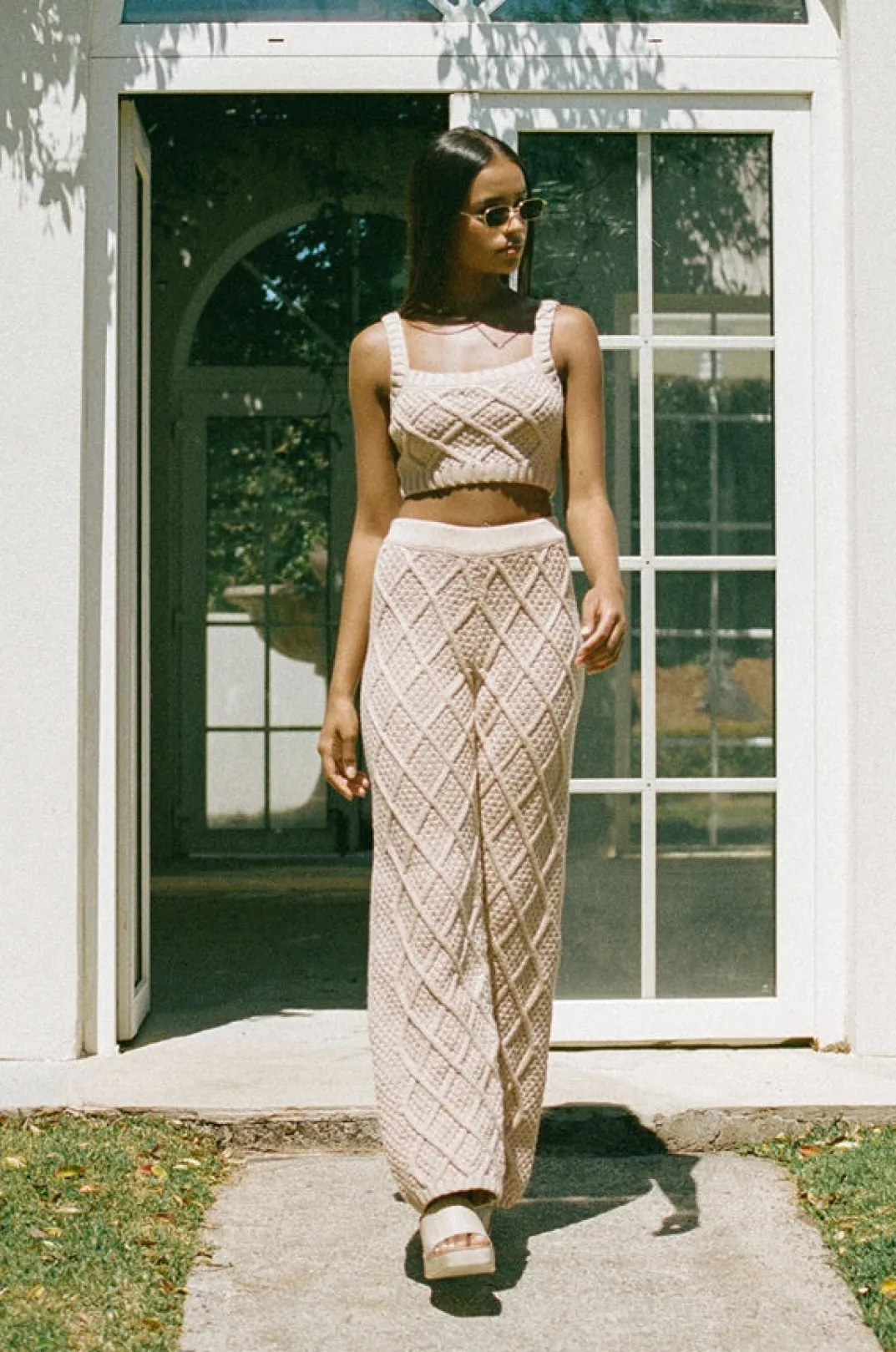 Sets|SABO Venti Knit Top-Tan