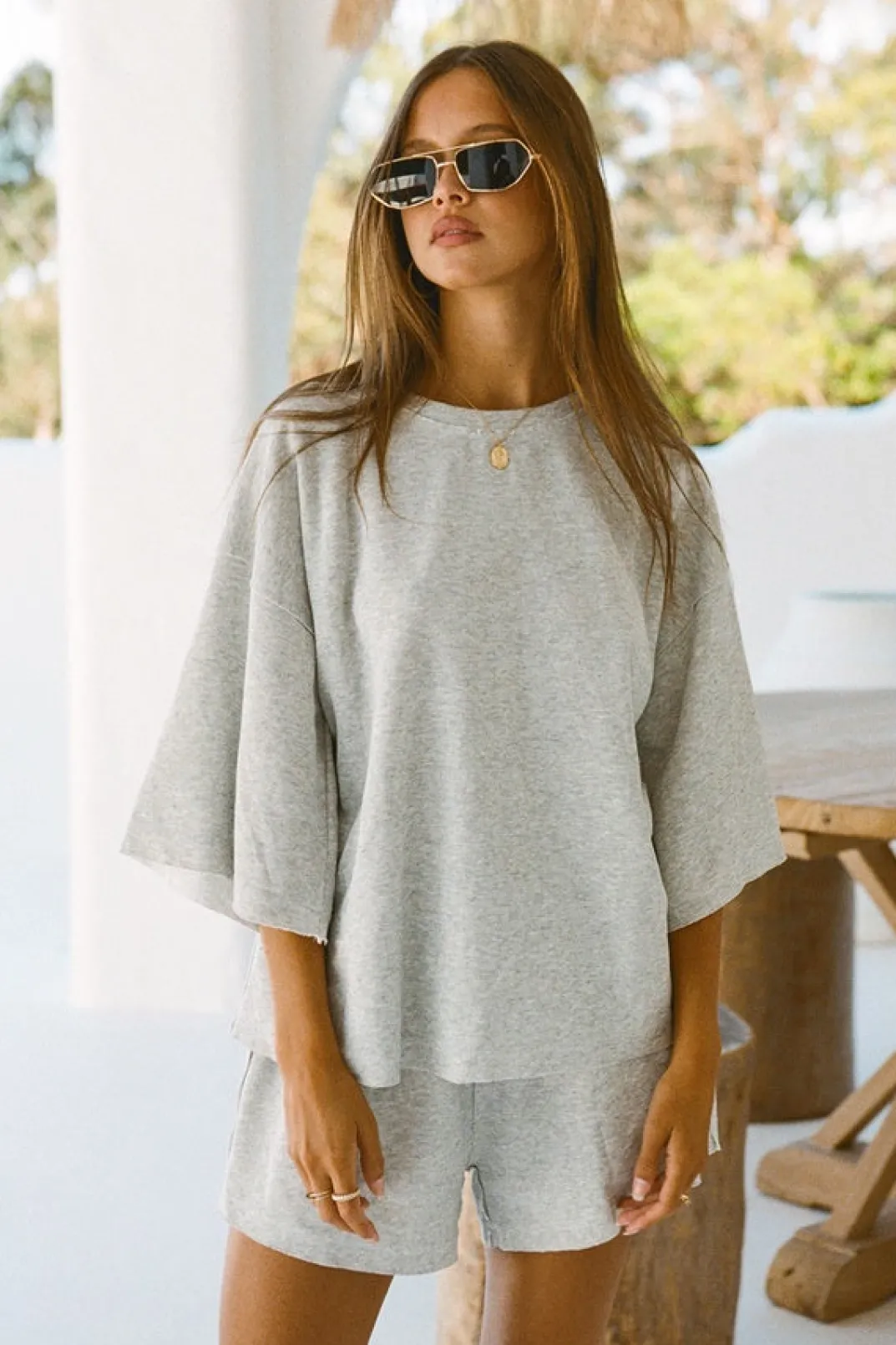 Back In|SABO Wanderer Shorts-Marl Grey