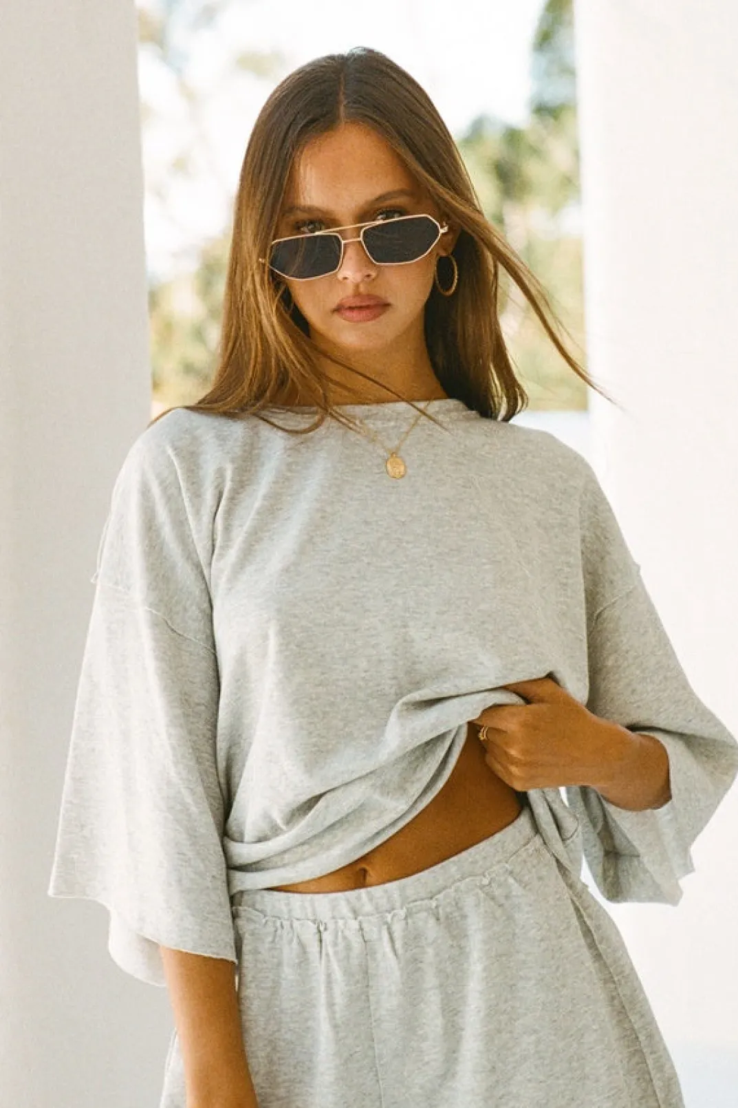 Back In|SABO Wanderer Shorts-Marl Grey