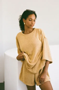 Sets|SABO Wanderer Shorts-Mustard Knit