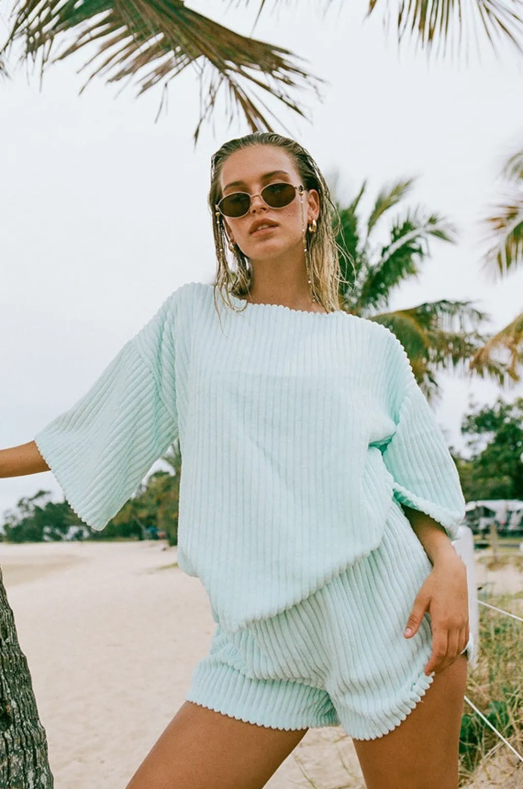 Sets|SABO Wanderer Tee-Blue Minky