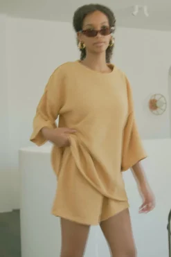 Sets|SABO Wanderer Tee-Mustard Knit